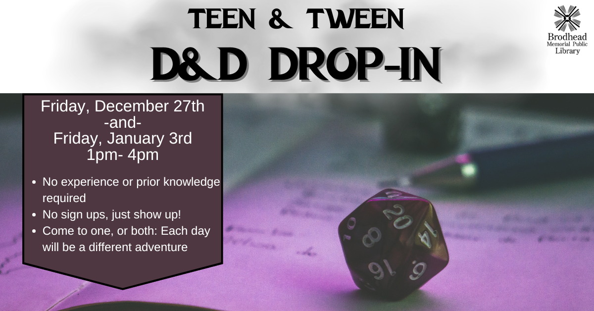 teens and tweens drop in d&D